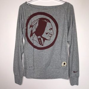 Nike Red Skins Dri-fit boat neck long sleeve